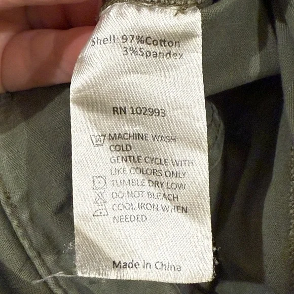 Marissa Webb Collective Canvas Cropped Pants Olive Green 35297 - Picture 14 of 15